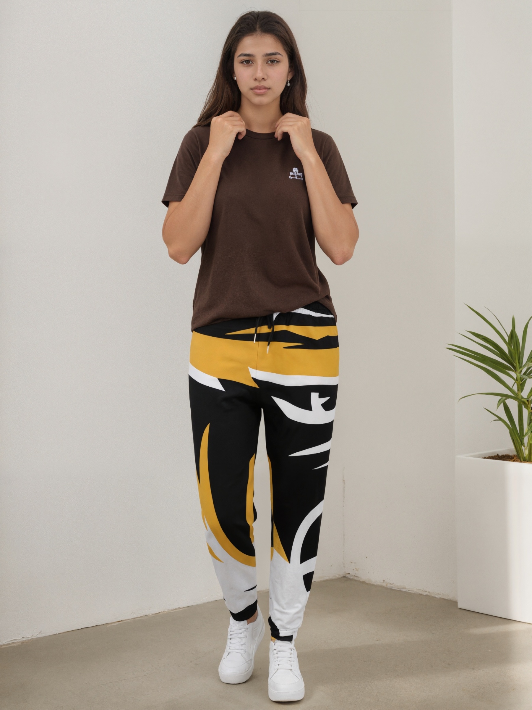Mizzou Tiger Stripe Women Drawstring Waist Sweatpants Casual Printed Pockets tapered Joggers Pant