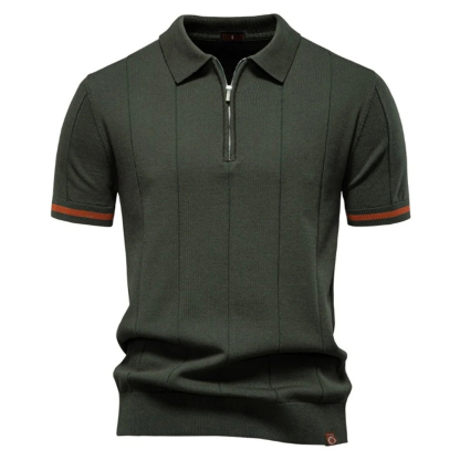 Men's 2025 Summer New Woolen Casual Polo T-Shirt