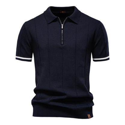 Men's 2025 Summer New Woolen Casual Polo T-Shirt