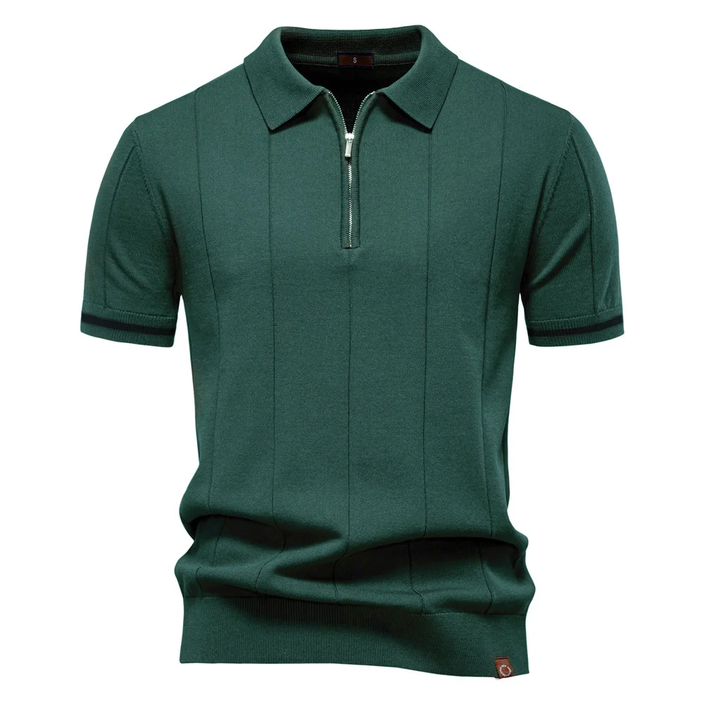 Men's 2025 Summer New Woolen Casual Polo T-Shirt