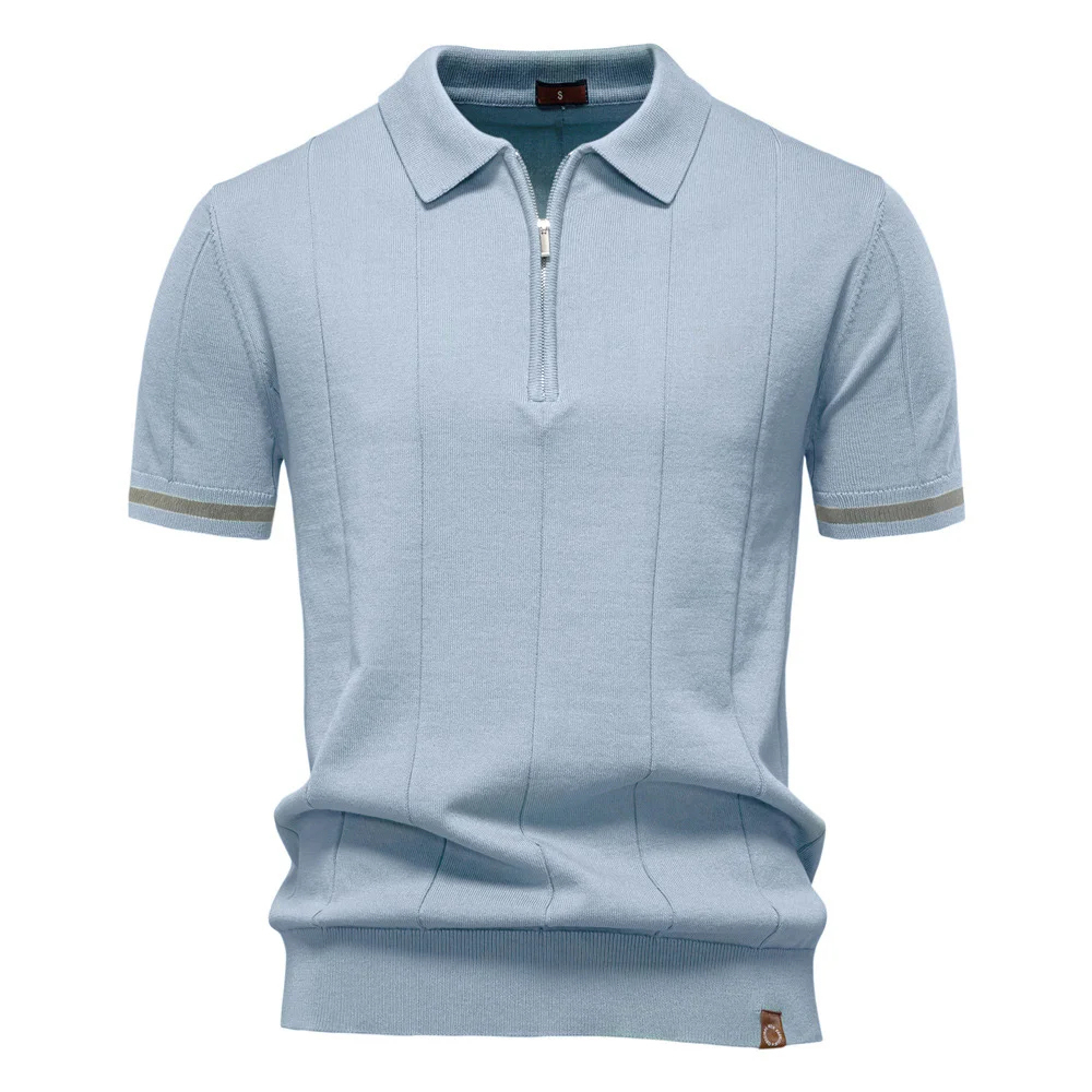 Men's 2025 Summer New Woolen Casual Polo T-Shirt