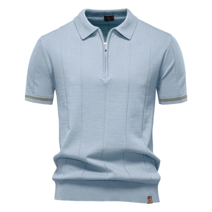 Men's 2025 Summer New Woolen Casual Polo T-Shirt