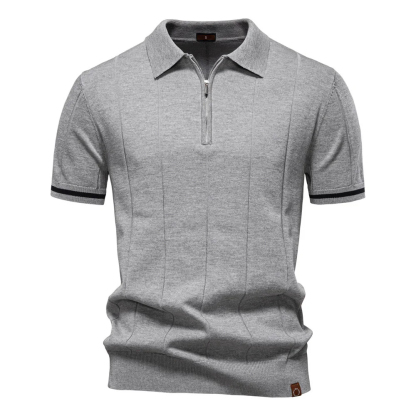 Men's 2025 Summer New Woolen Casual Polo T-Shirt