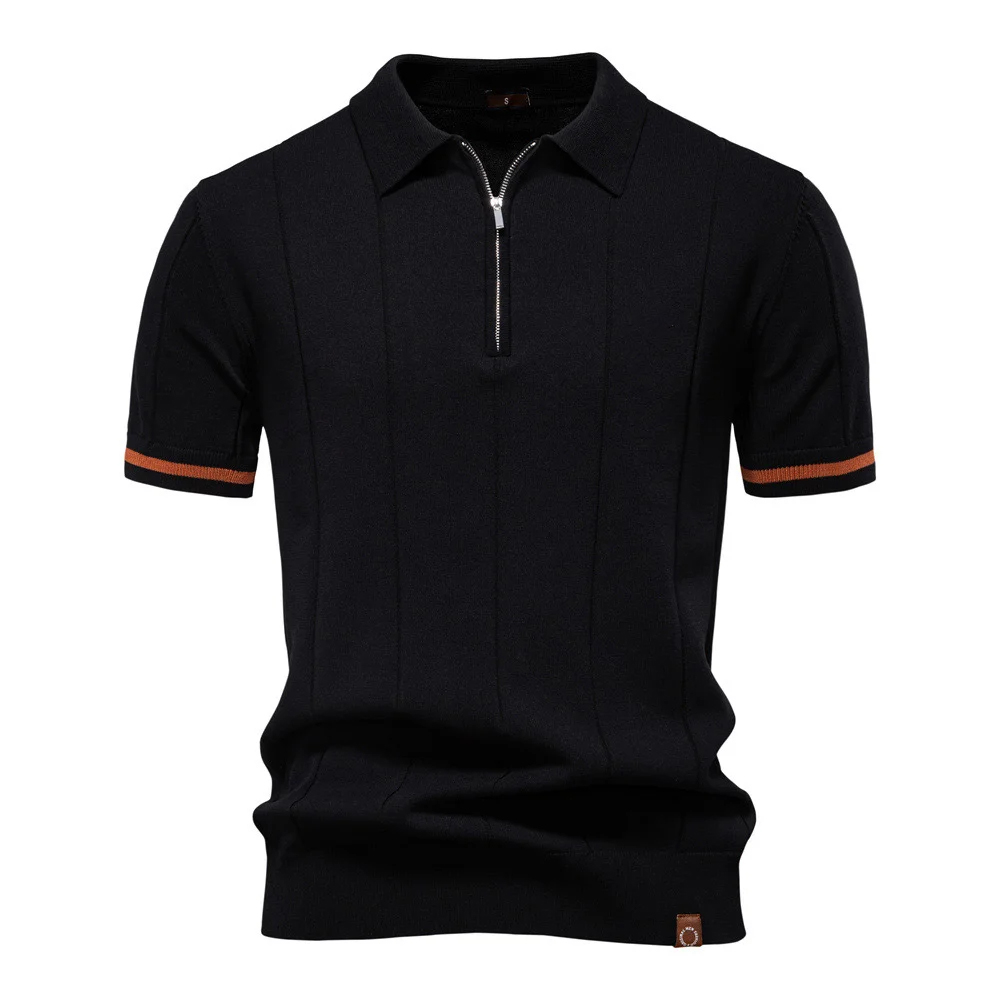 Men's 2025 Summer New Woolen Casual Polo T-Shirt
