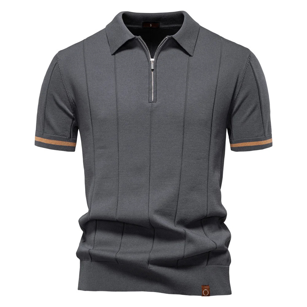 Men's 2025 Summer New Woolen Casual Polo T-Shirt