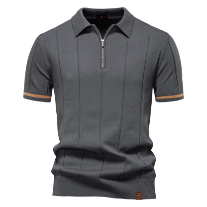 Men's 2025 Summer New Woolen Casual Polo T-Shirt
