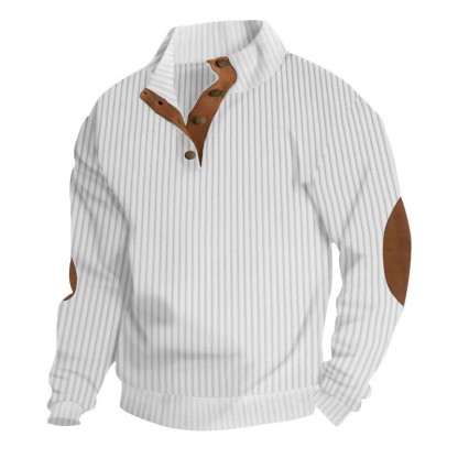 🎁2024 Winter Pre-sale 90% OFF- Sinarey Men's Outdoor Casual Stand Cashmere Button Long Sleeve Sweater