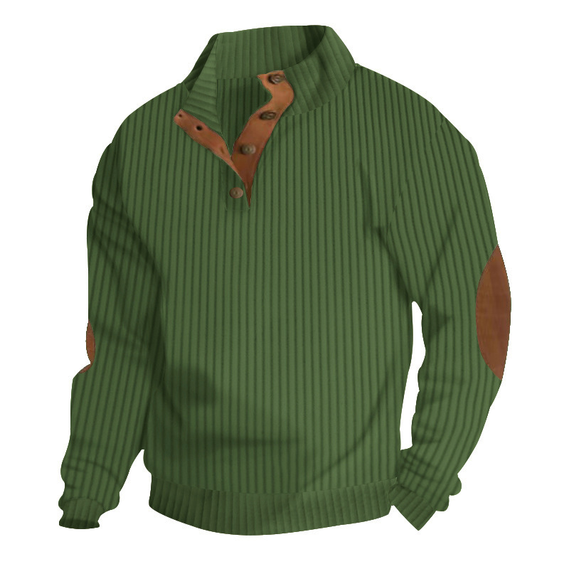 🎁2024 Winter Pre-sale 90% OFF- Sinarey Men's Outdoor Casual Stand Cashmere Button Long Sleeve Sweater
