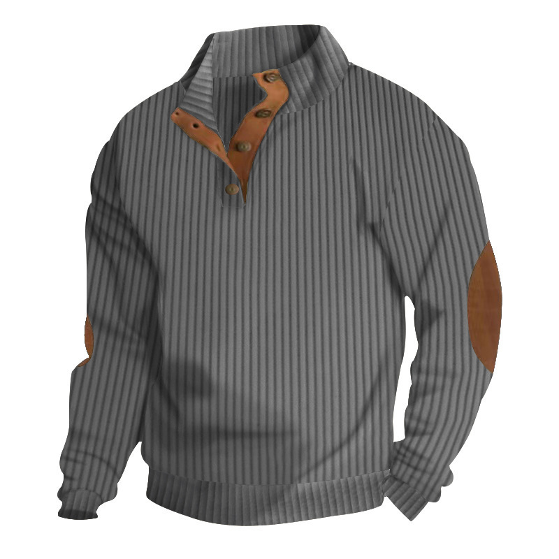 🎁2024 Winter Pre-sale 90% OFF- Sinarey Men's Outdoor Casual Stand Cashmere Button Long Sleeve Sweater