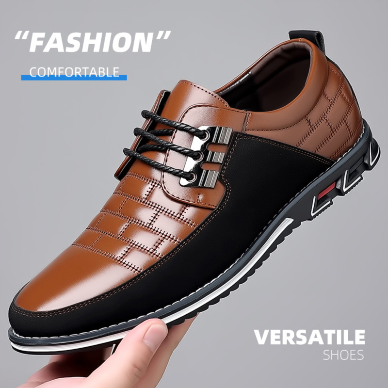 🎉Last Day 70% Off🔥Men's Plaid Derby Shoes, Wear-resistant Non-Slip Dress Shoes