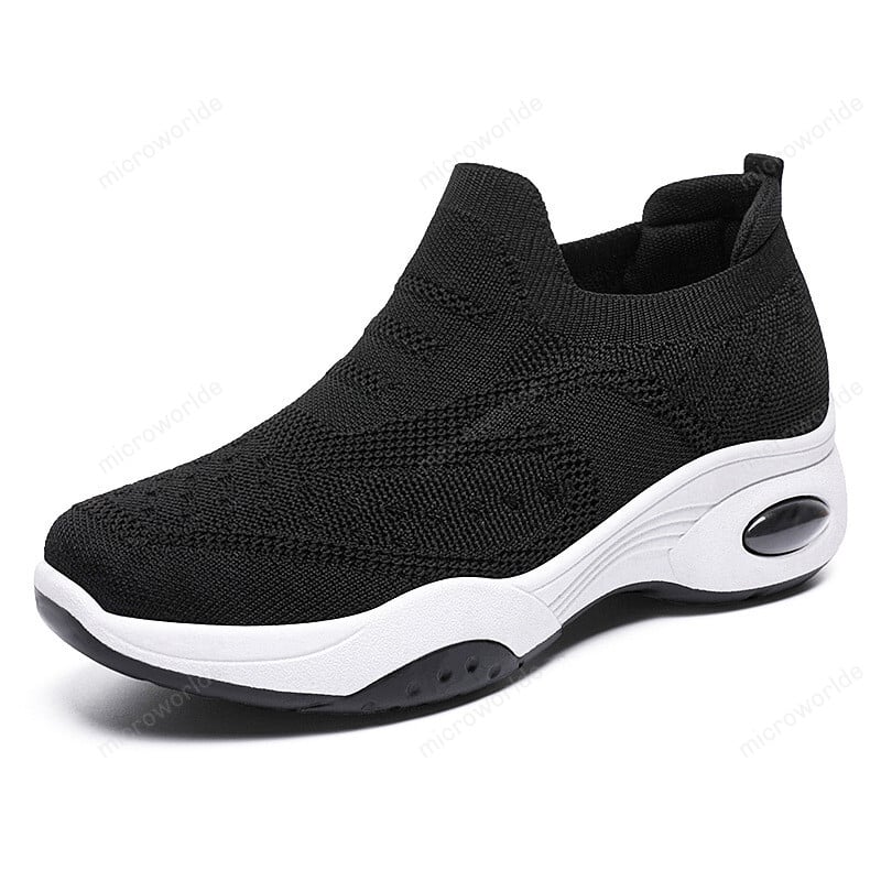 Autumn new style Women's Woven Breathable Casual Wedge Sneakers