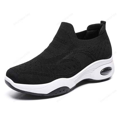Autumn new style Women's Woven Breathable Casual Wedge Sneakers