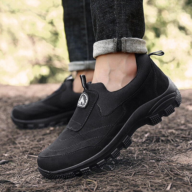 🔥Bestseller - Men Outdoor Waterproof Leather Suede Shoes Casual Walking Hiking Shoes