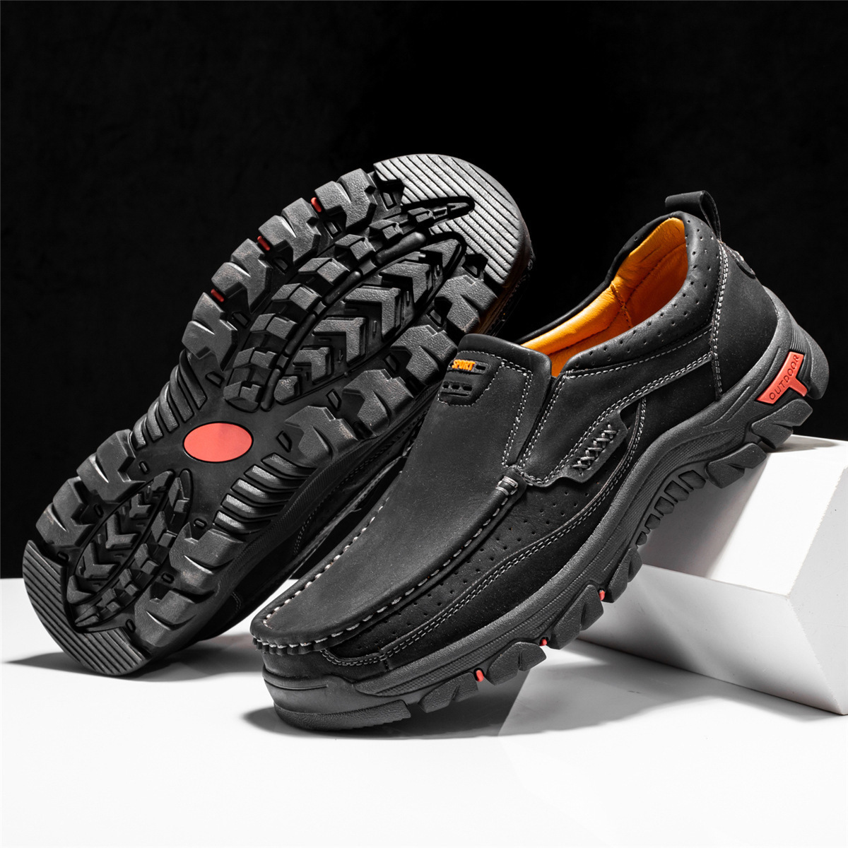 (🔥New Year Clearance sale - 50% OFF) Men's Non-slip Walking Leather Lightweight Breathable Casual Loafers