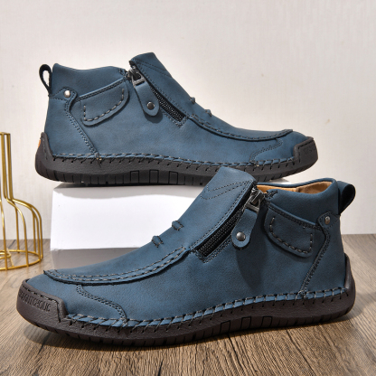 ⏰ Limited-Time 70% OFF – Men’s Handmade Leather Driving Boots | Wide Toe, Arch Support, Waterproof, Pressure Relief, Non-Slip Comfort for Everyday & Travel