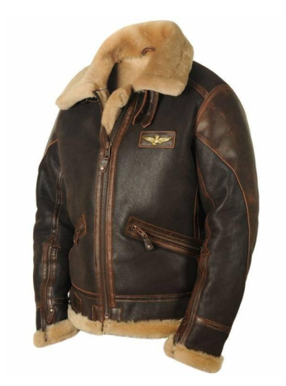 Fur One Lapel Standing Lapel Casual Warm Flight Jacket