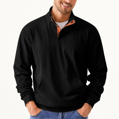 🔥Autumn and Winter Pre-sale🔥Men's Casual Long Sleeve Stand Collar Pullover Sweater
