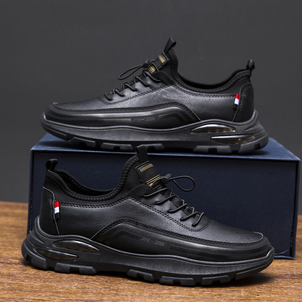 AirStep Luxe: Men's Easy-Wear Leather Ortho Sneakers