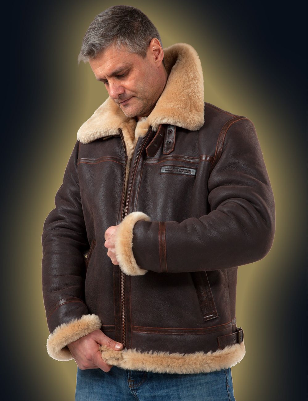 B-3 SHEEPSKIN BOMBER JACKET[FREE SHIPPING TODAY]