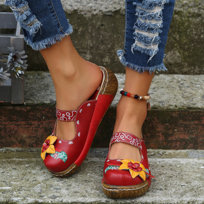 ❤️Mother's Day Sale 56% OFF❤️2024 🌹 Women's Orthopedic Roman Platform Sandals (Handmade Leather Platform Sandals)