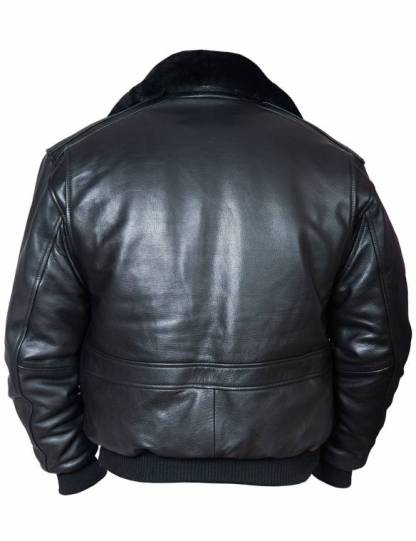 (NEW ARRIVALS) A-2 FLIGHT LEATHER JACKET WITH LINER BLACK