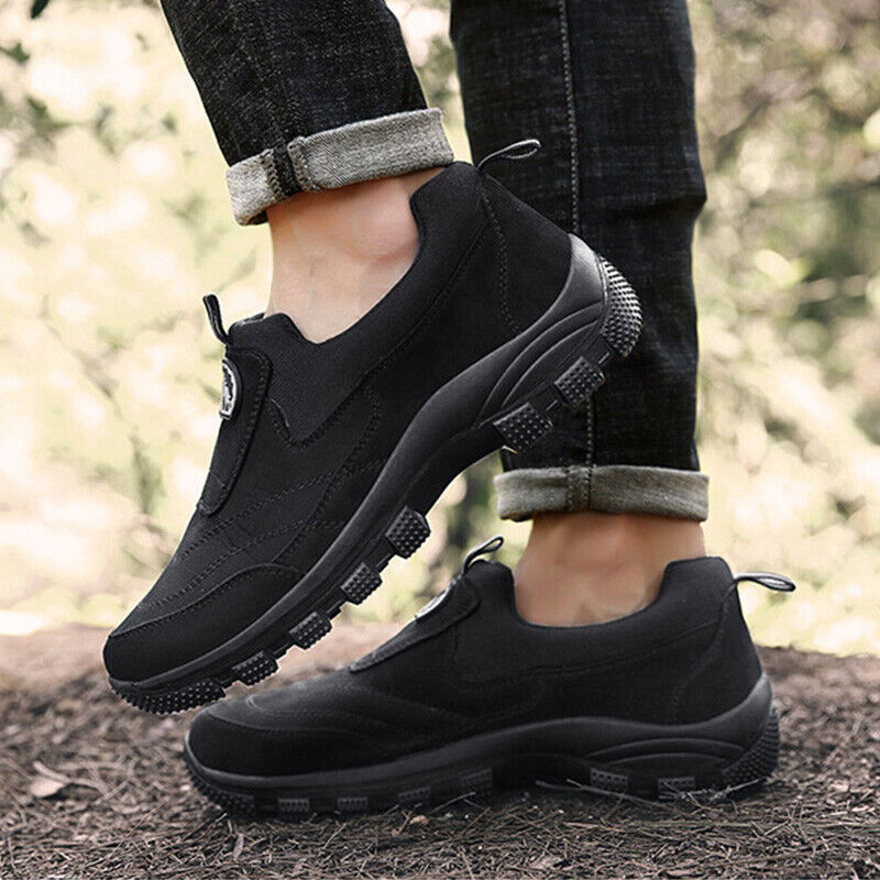 🔥Bestseller - Men Outdoor Waterproof Leather Suede Shoes Casual Walking Hiking Shoes