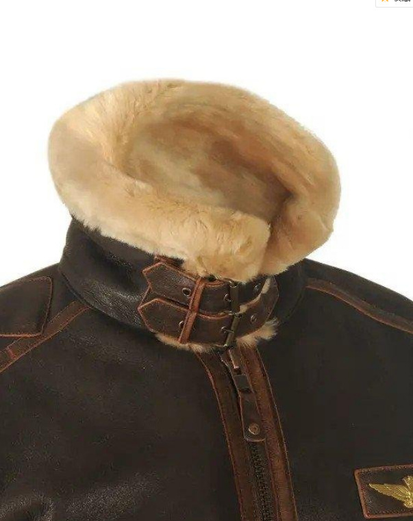 Fur One Lapel Standing Lapel Casual Warm Flight Jacket