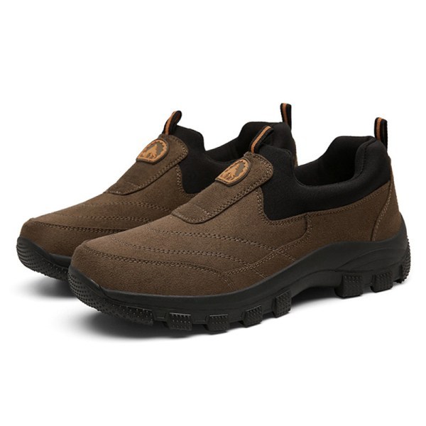🔥Bestseller - Men Outdoor Waterproof Leather Suede Shoes Casual Walking Hiking Shoes