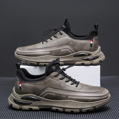 AirStep Luxe: Men's Easy-Wear Leather Ortho Sneakers