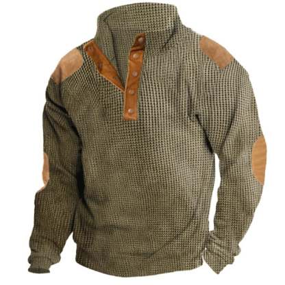 Men's Outdoor Casual Stand Collar Long Sleeve Sweatshirt