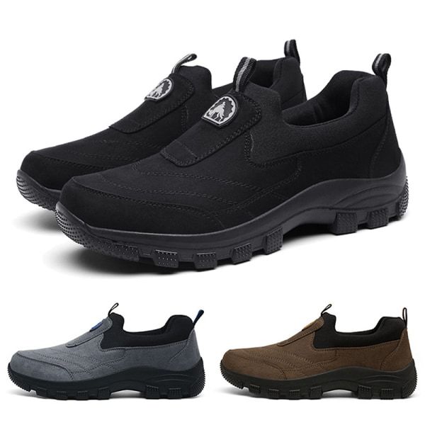 🔥Bestseller - Men Outdoor Waterproof Leather Suede Shoes Casual Walking Hiking Shoes