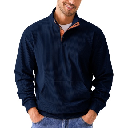🔥Autumn and Winter Pre-sale🔥Men's Casual Long Sleeve Stand Collar Pullover Sweater