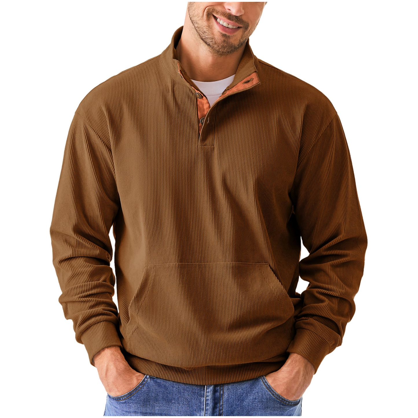 🔥Autumn and Winter Pre-sale🔥Men's Casual Long Sleeve Stand Collar Pullover Sweater