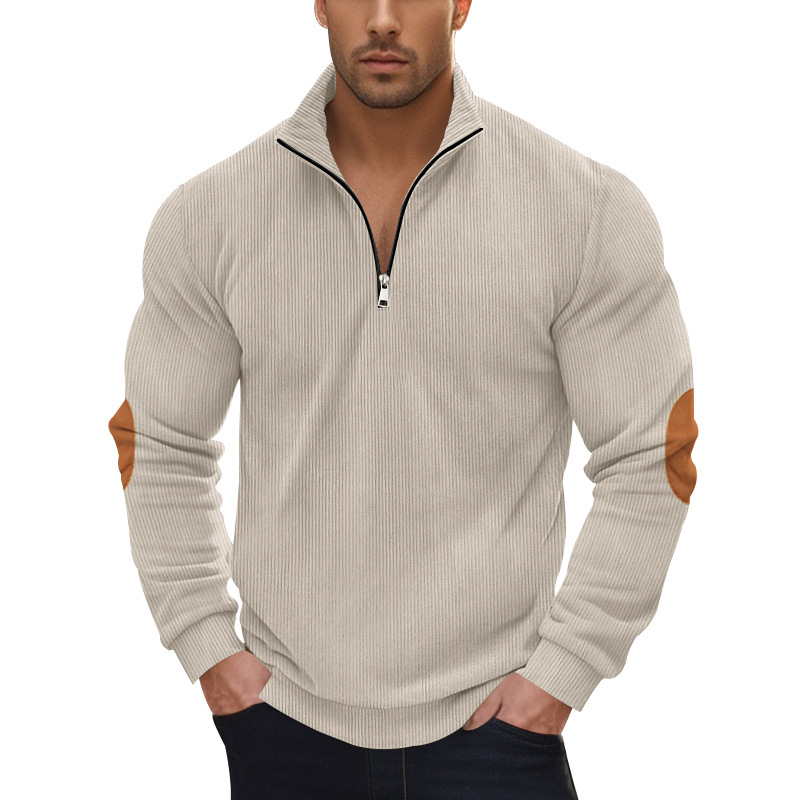 Men's Outdoor Casual Half Zip Long Sleeve Sweater