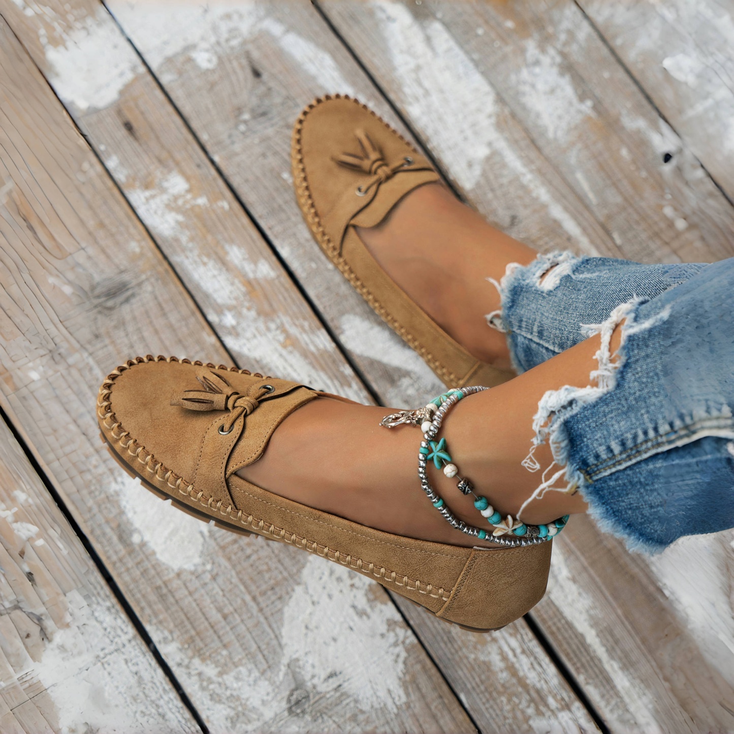 🔥Best Seller-Last Day Sale 60% OFF🔥Women's Leather Moccasins( Buy 2 Free Shipping )