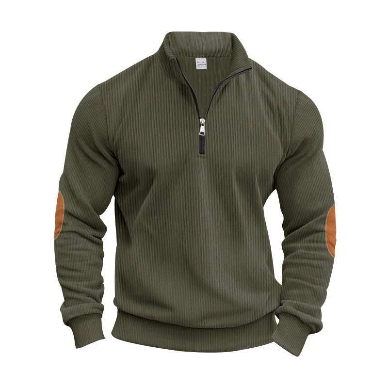 Men's Outdoor Casual Half Zip Long Sleeve Sweater