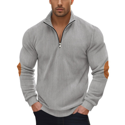 Men's Outdoor Casual Half Zip Long Sleeve Sweater