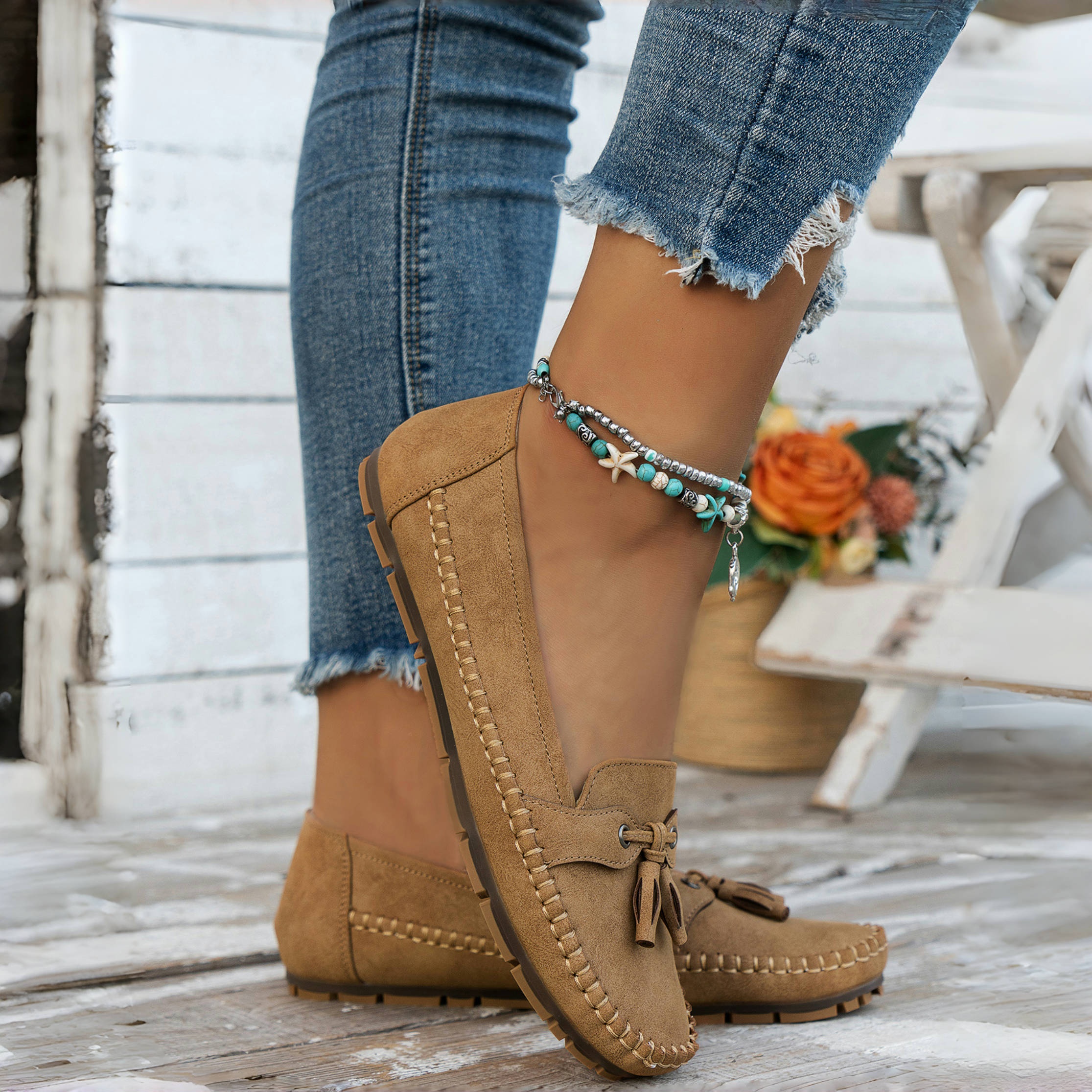 🔥Best Seller-Last Day Sale 60% OFF🔥Women's Leather Moccasins( Buy 2 Free Shipping )