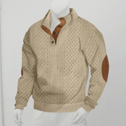 Men's  Long Sleeve Cashmere Sports Sweater