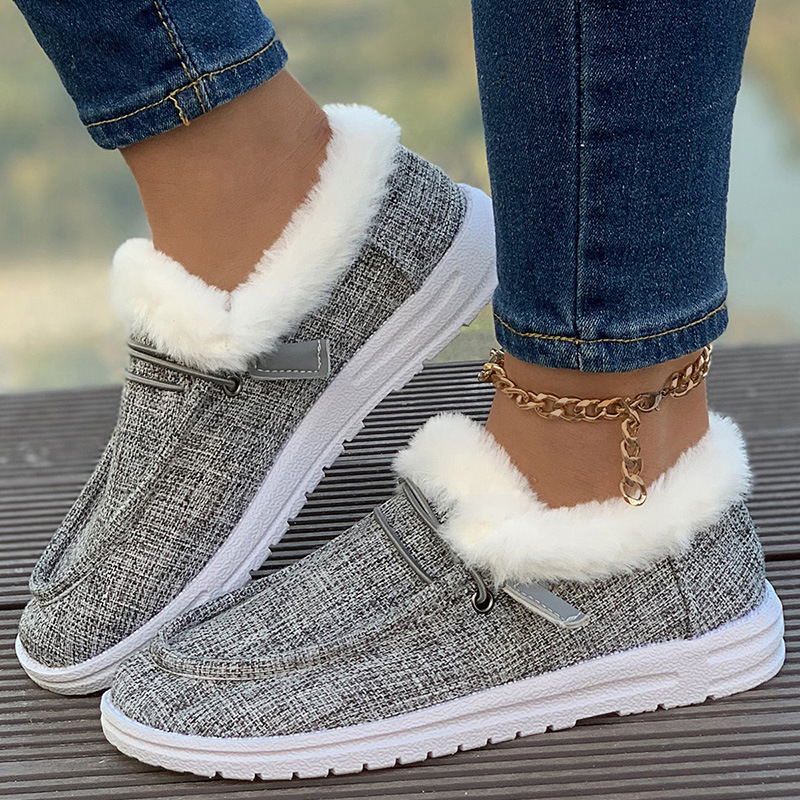 Orthoture's Winter Round-Toe Flats,Breathable Orthopedic Slip On Walking Shoes.