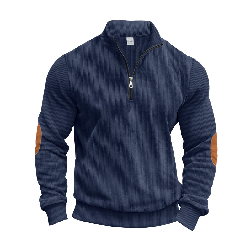 Men's Outdoor Casual Half Zip Long Sleeve Sweater