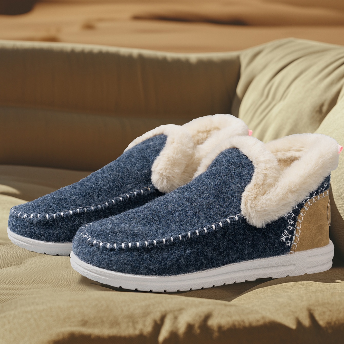 OrthoComfy Denny Wool Faux Shearling Boots