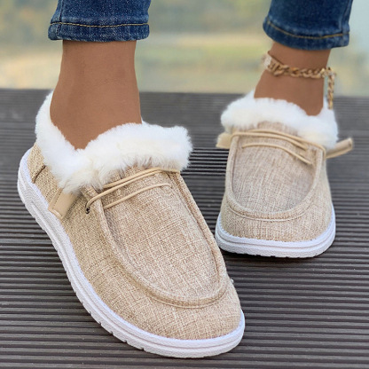 Orthoture's Winter Round-Toe Flats,Breathable Orthopedic Slip On Walking Shoes.