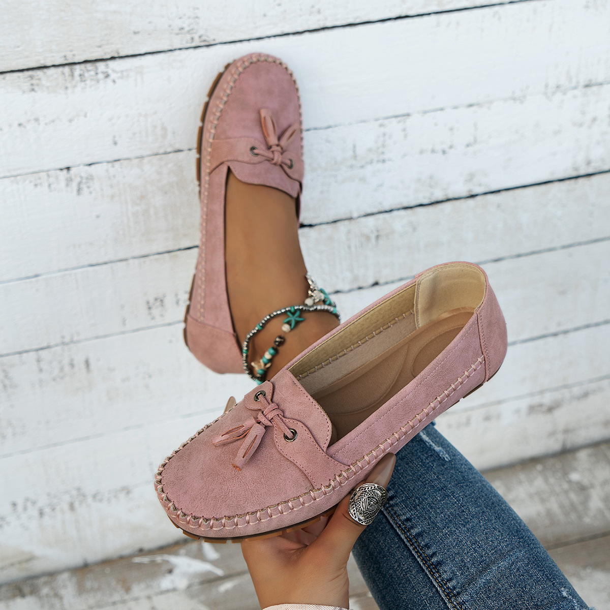 🔥Best Seller-Last Day Sale 60% OFF🔥Women's Leather Moccasins( Buy 2 Free Shipping )
