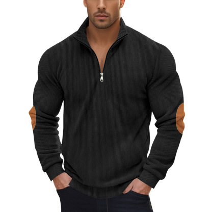 Men's Outdoor Casual Half Zip Long Sleeve Sweater