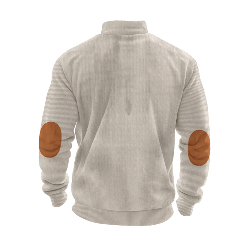 Men's Outdoor Casual Half Zip Long Sleeve Sweater