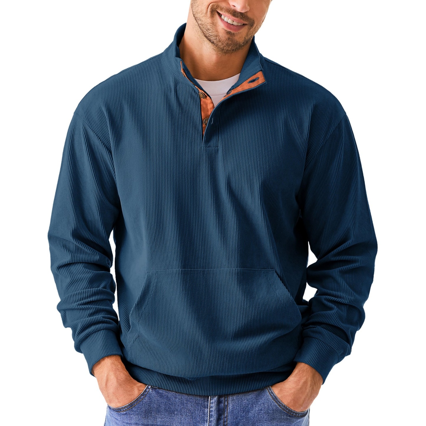 🔥Autumn and Winter Pre-sale🔥Men's Casual Long Sleeve Stand Collar Pullover Sweater