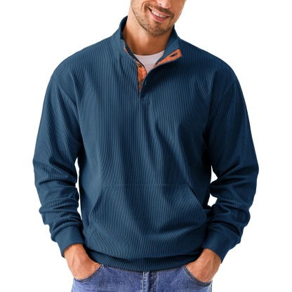 🔥Autumn and Winter Pre-sale🔥Men's Casual Long Sleeve Stand Collar Pullover Sweater