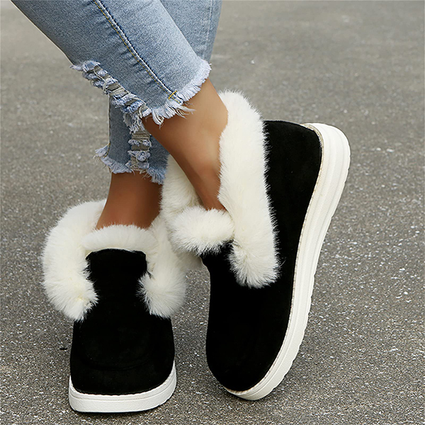 LAST DAY 75% OFF-Women Winter Warm Plush Fur Snow Ankle Boots