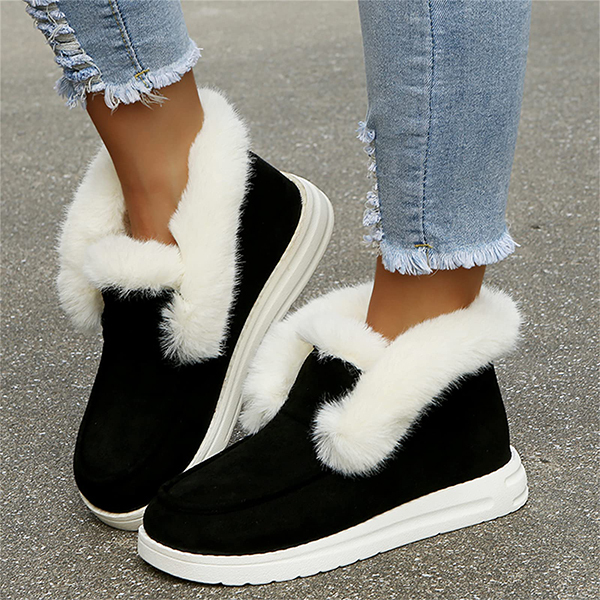 LAST DAY 75% OFF-Women Winter Warm Plush Fur Snow Ankle Boots